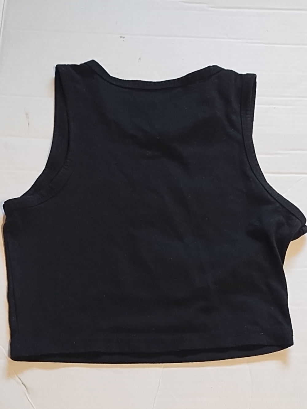 Black Graphic Kids Tank Top with Blue Teddy Design (S) - Picture 4 of 6